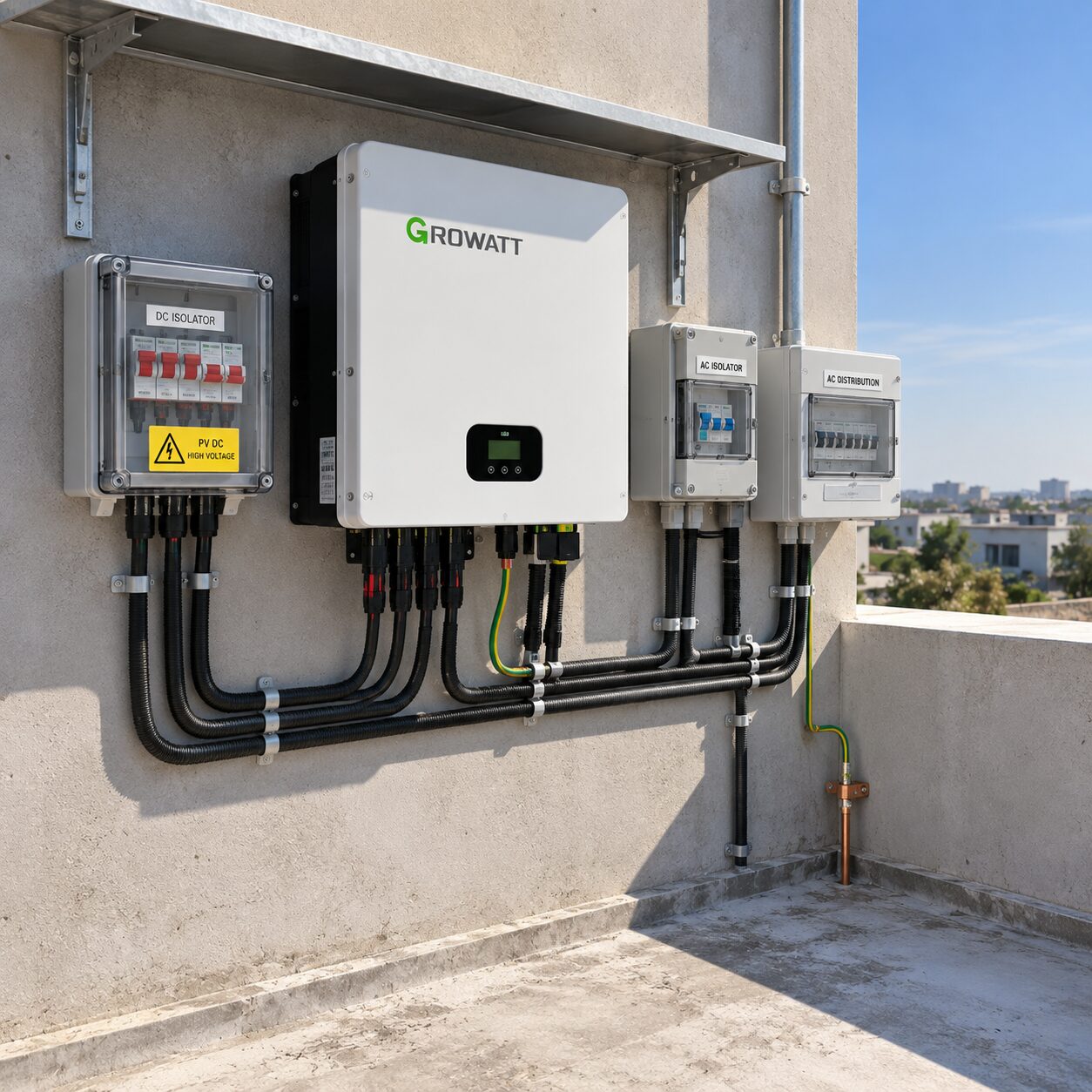 Inverter installed as part of a complete system